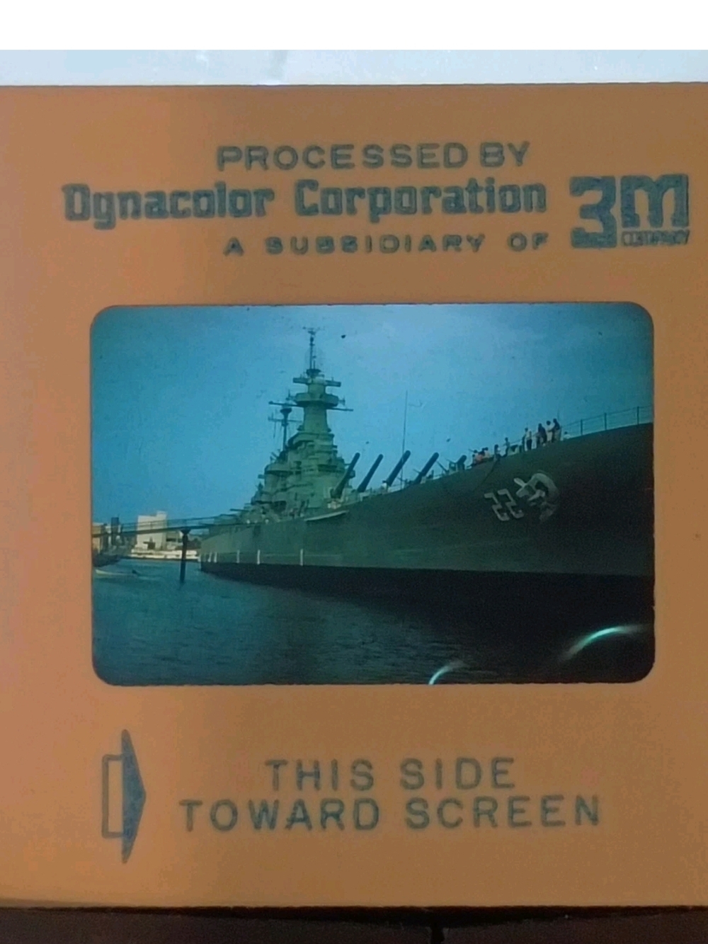 USS North Carolina B-55 Battleship 1964 Color Transparency 35mm photo slide